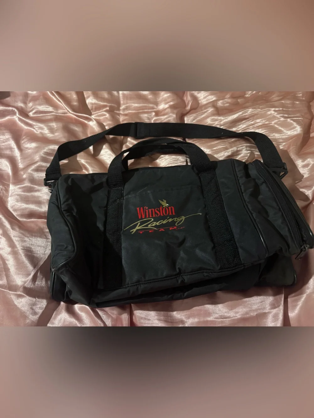 Vintage 90s Winston Racing Team NASCAR Travel Shoulder Bag